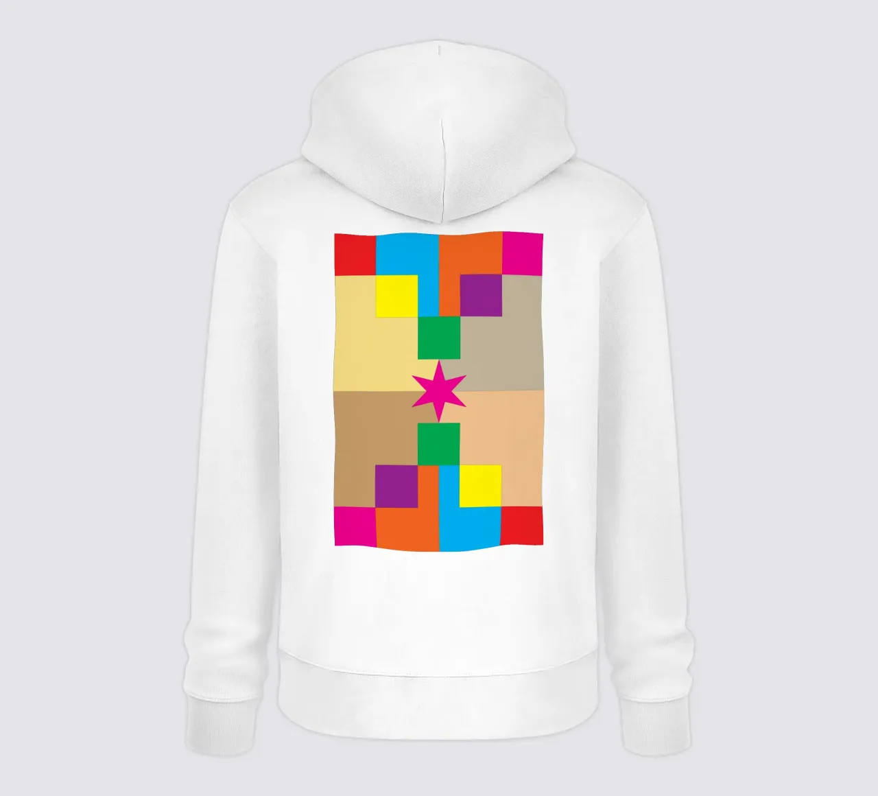 stella quadrata colore felpa con cappuccio da Plumpz
