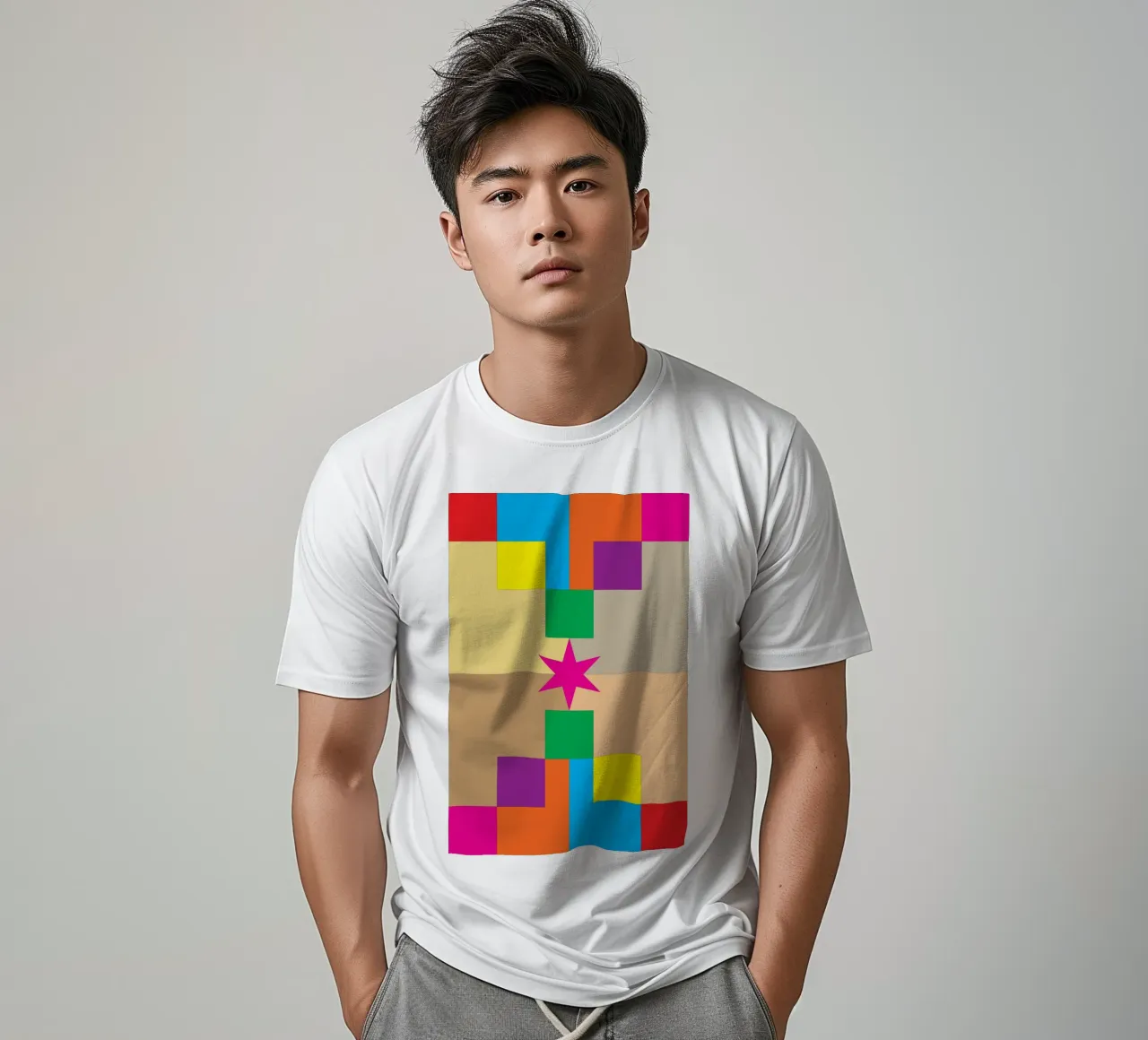 stella quadrata colore t-shirt da Plumpz