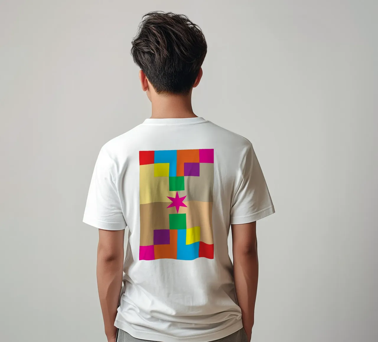 stella quadrata colore t-shirt da Plumpz