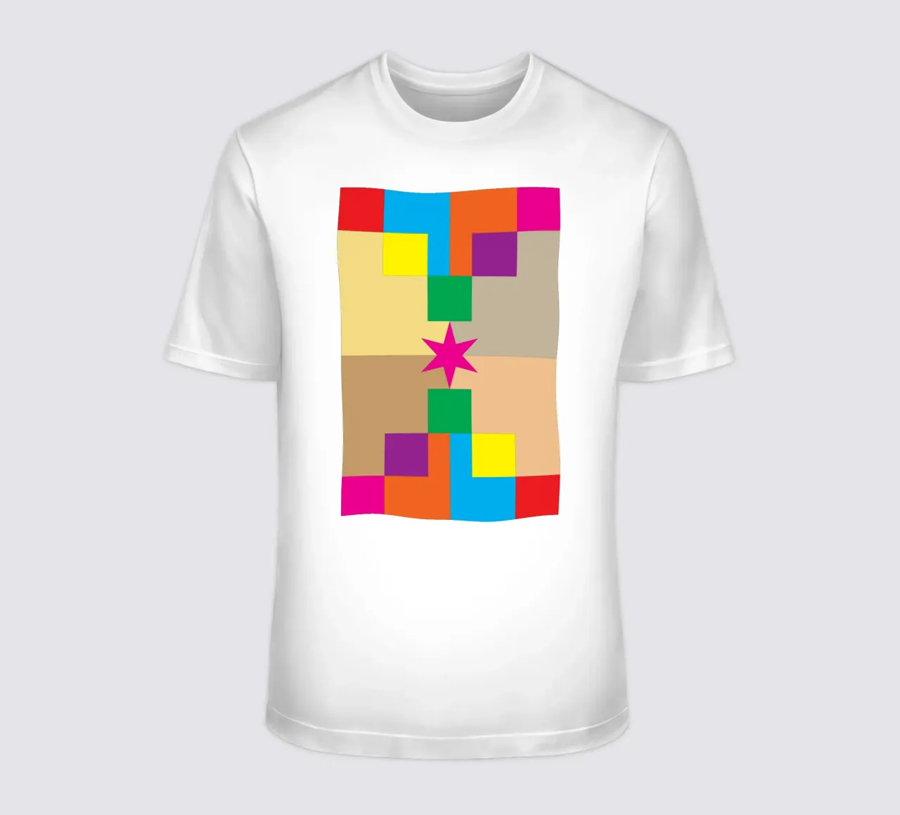 stella quadrata colore t-shirt da Plumpz