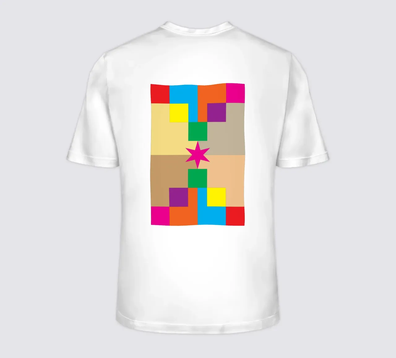 stella quadrata colore t-shirt da Plumpz
