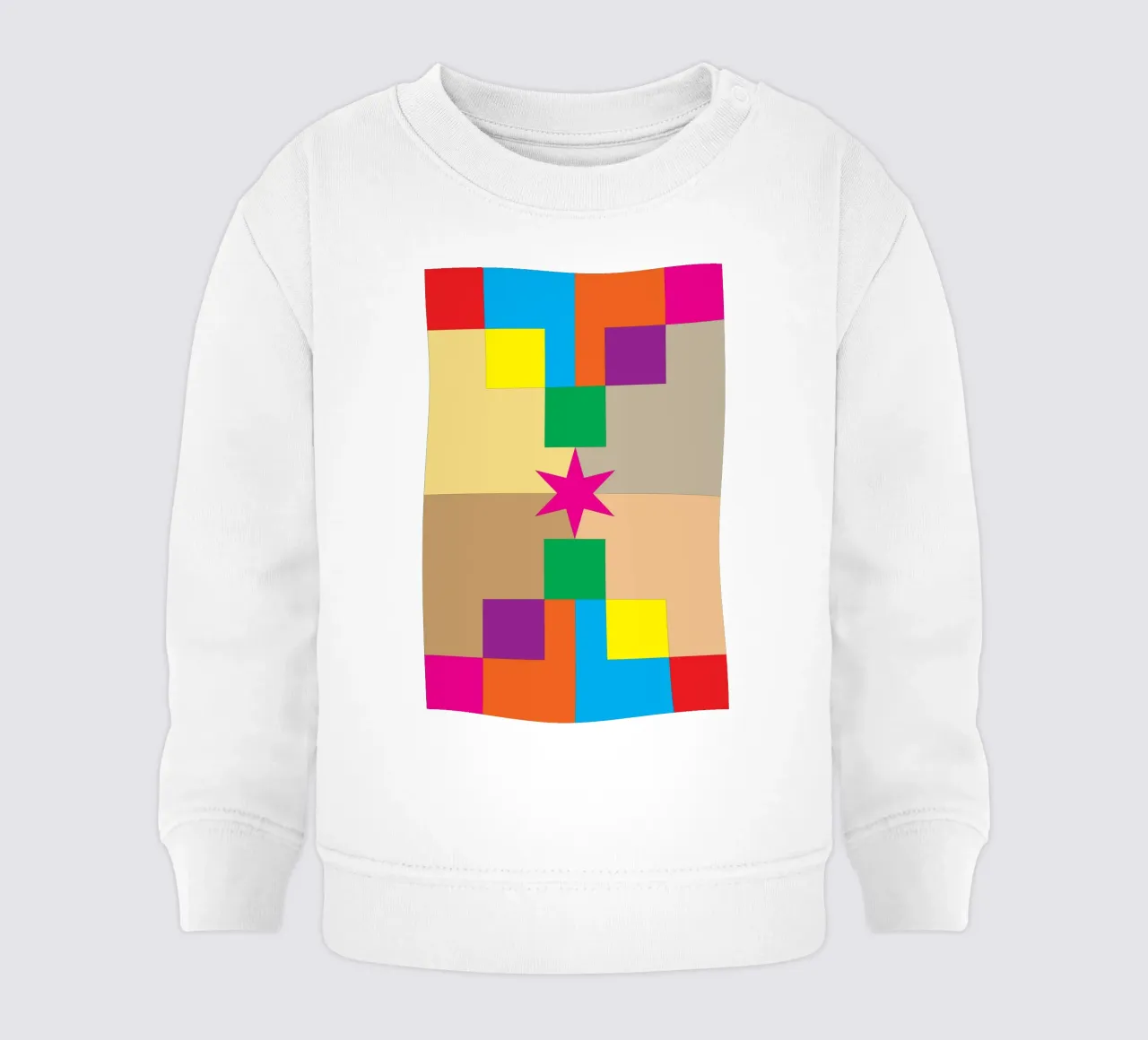 stella quadrata colore felpa neonato da Plumpz