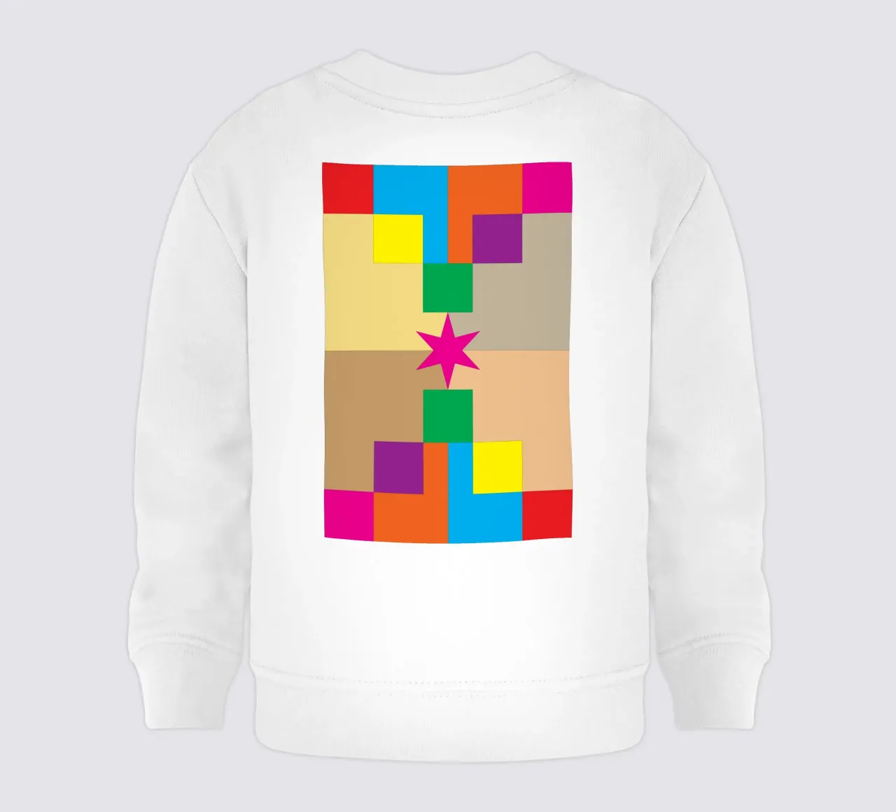 stella quadrata colore felpa neonato da Plumpz