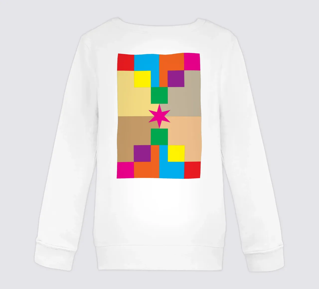 stella quadrata colore felpa bambino da Plumpz