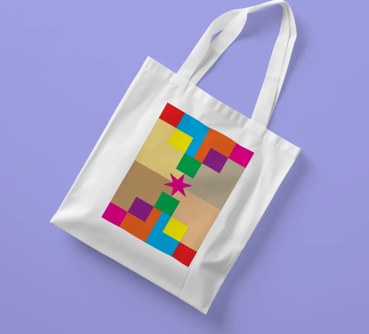 stella quadrata colore borsa in juta da Plumpz
