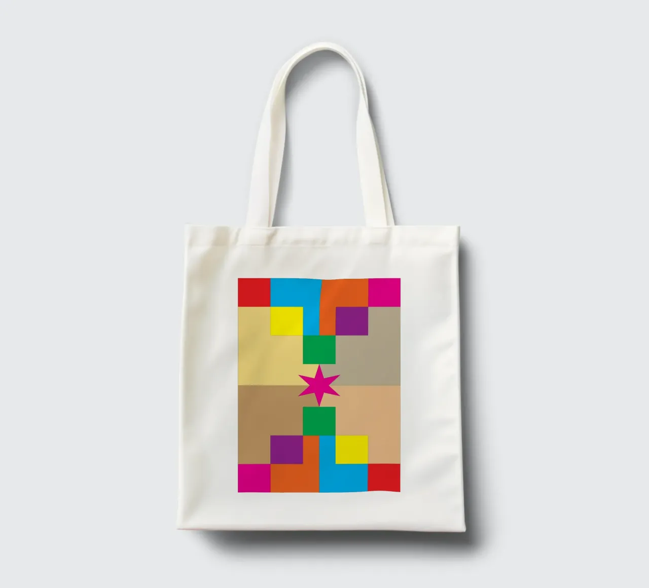 stella quadrata colore borsa in juta da Plumpz