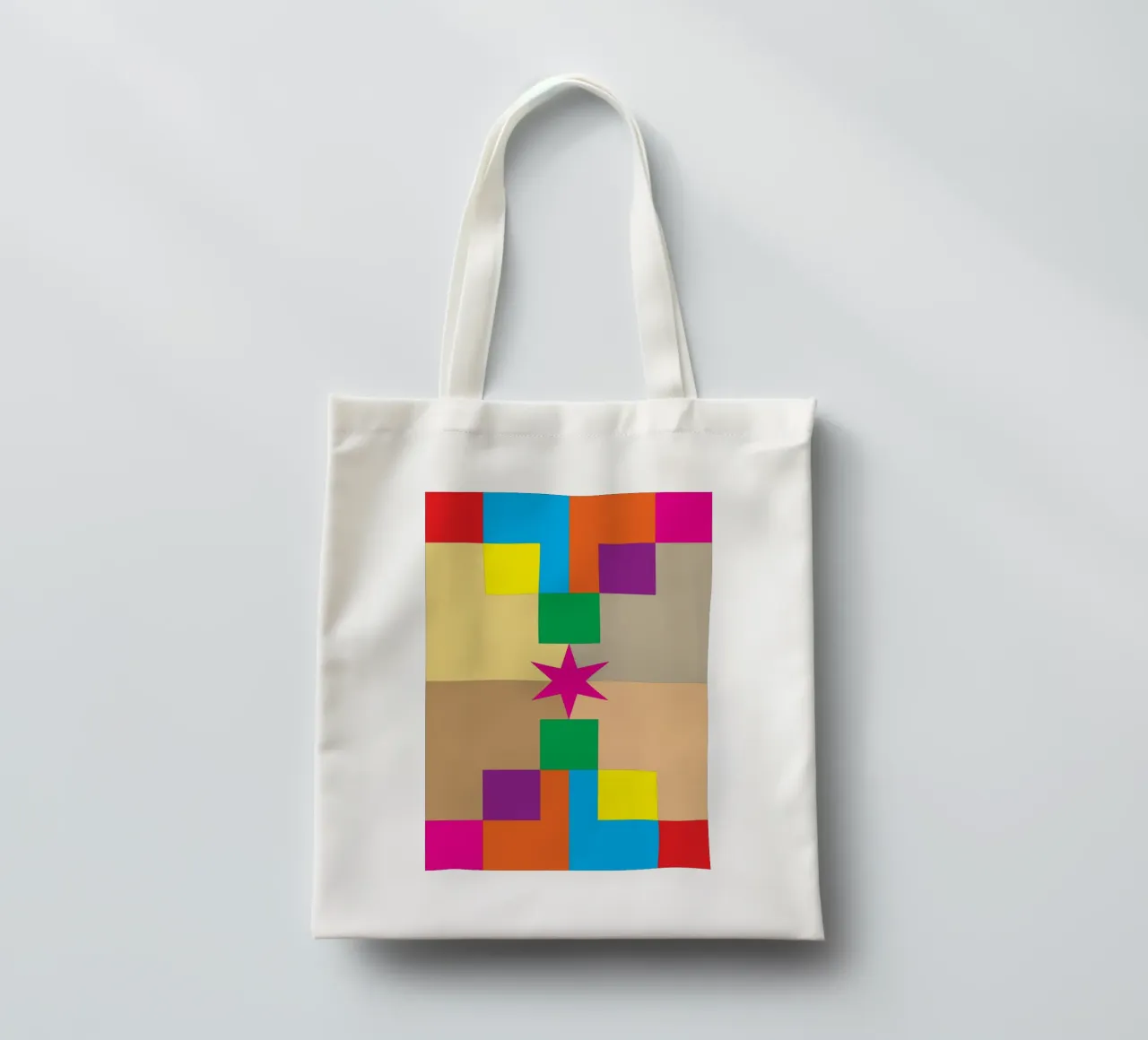 stella quadrata colore borsa in juta da Plumpz