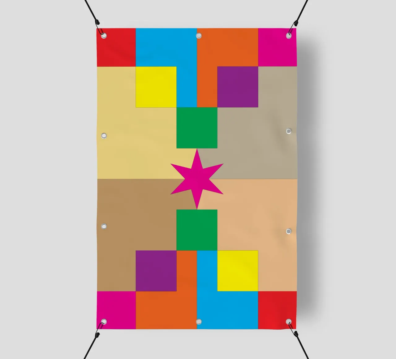 stella quadrata colore telo in pvc da Plumpz