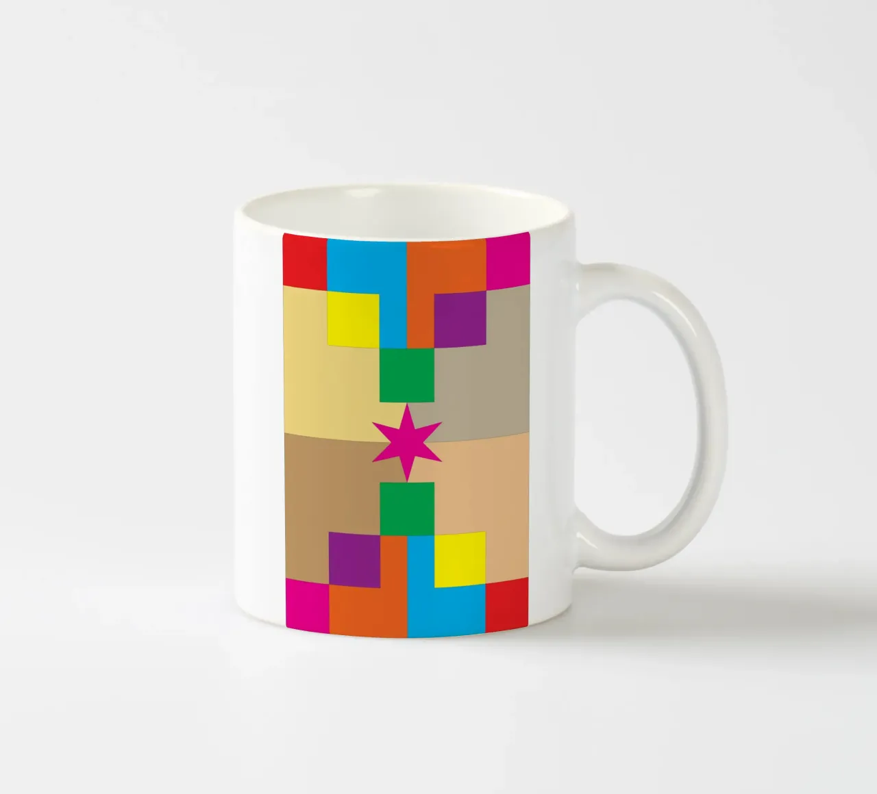 stella quadrata colore tazza in ceramica da Plumpz