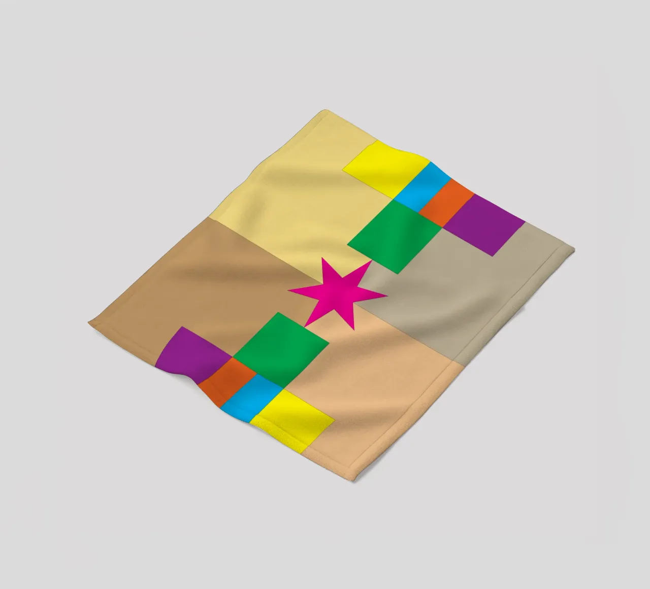 stella quadrata colore coperta in pile da Plumpz