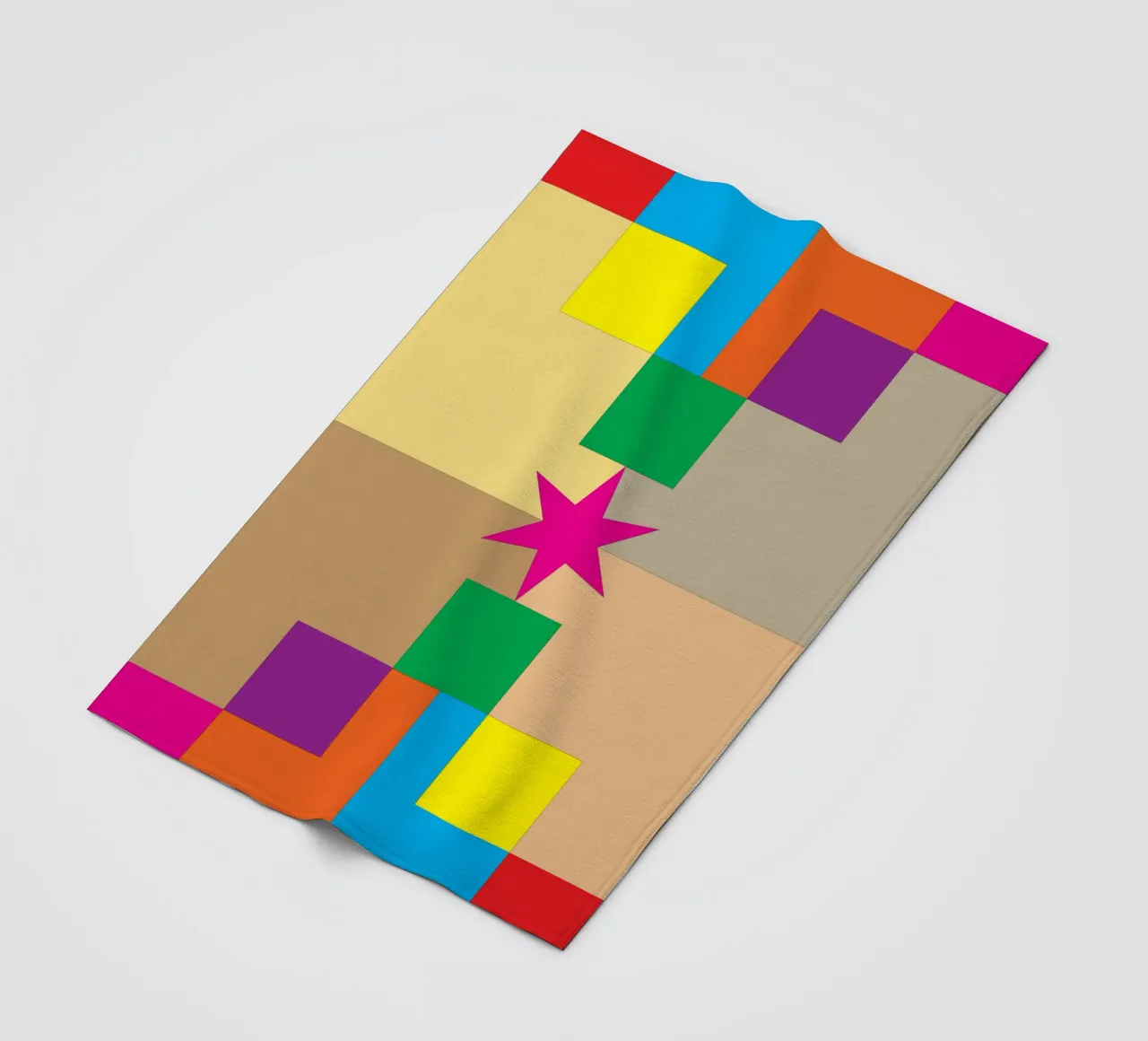 stella quadrata colore coperta in pile da Plumpz