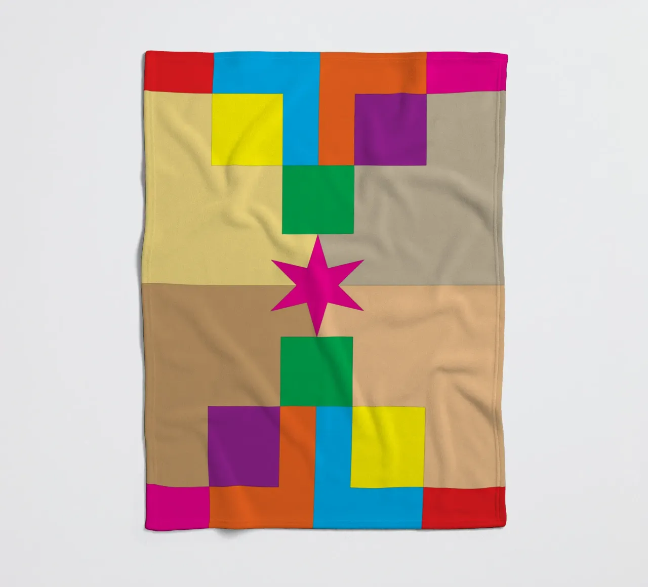 stella quadrata colore coperta in pile da Plumpz