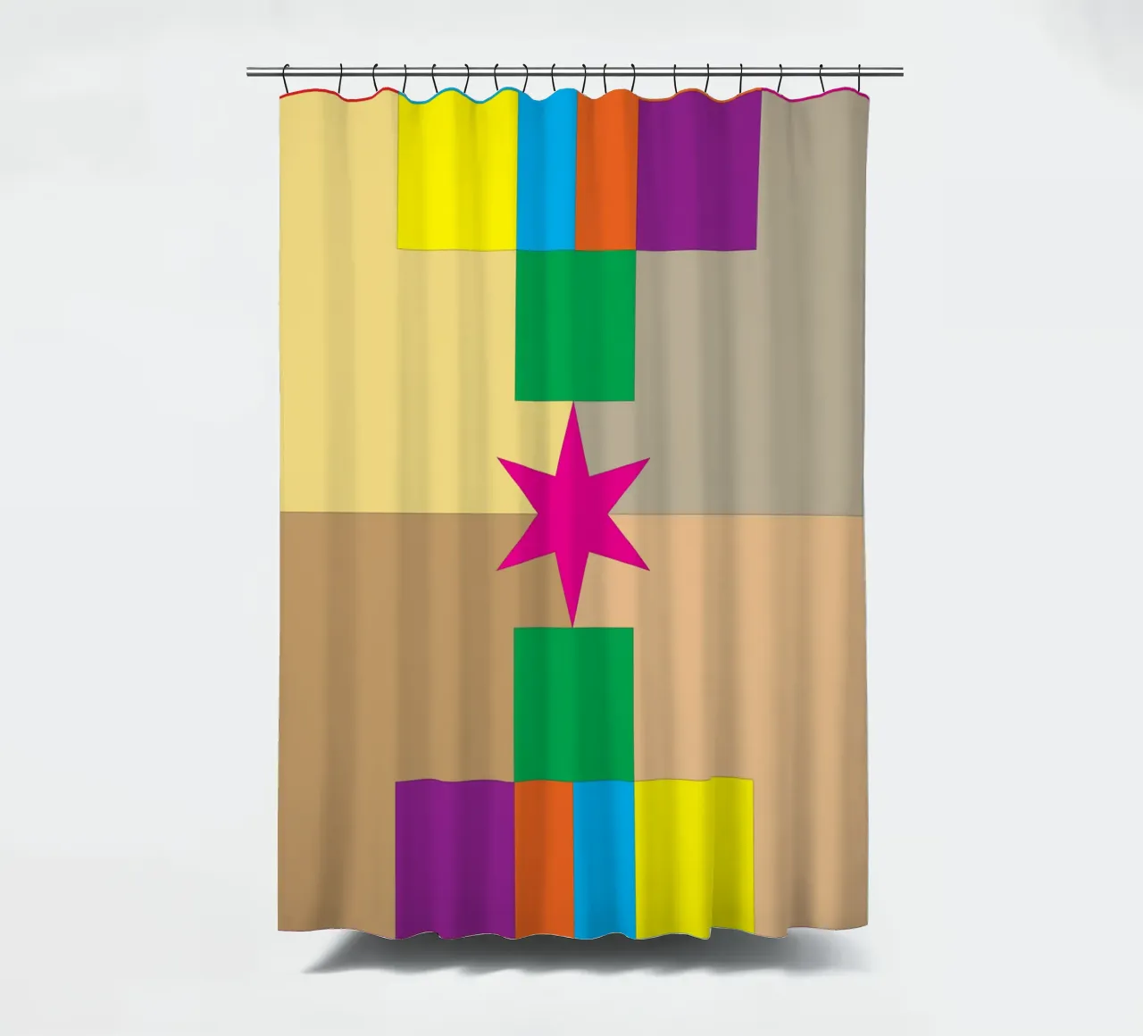 stella quadrata colore tenda da doccia da Plumpz