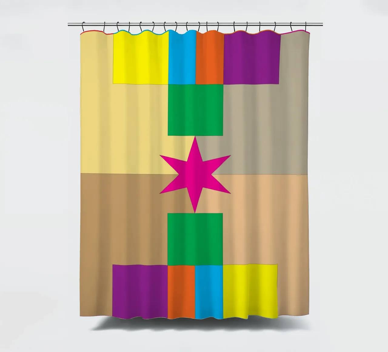 stella quadrata colore tenda da doccia da Plumpz