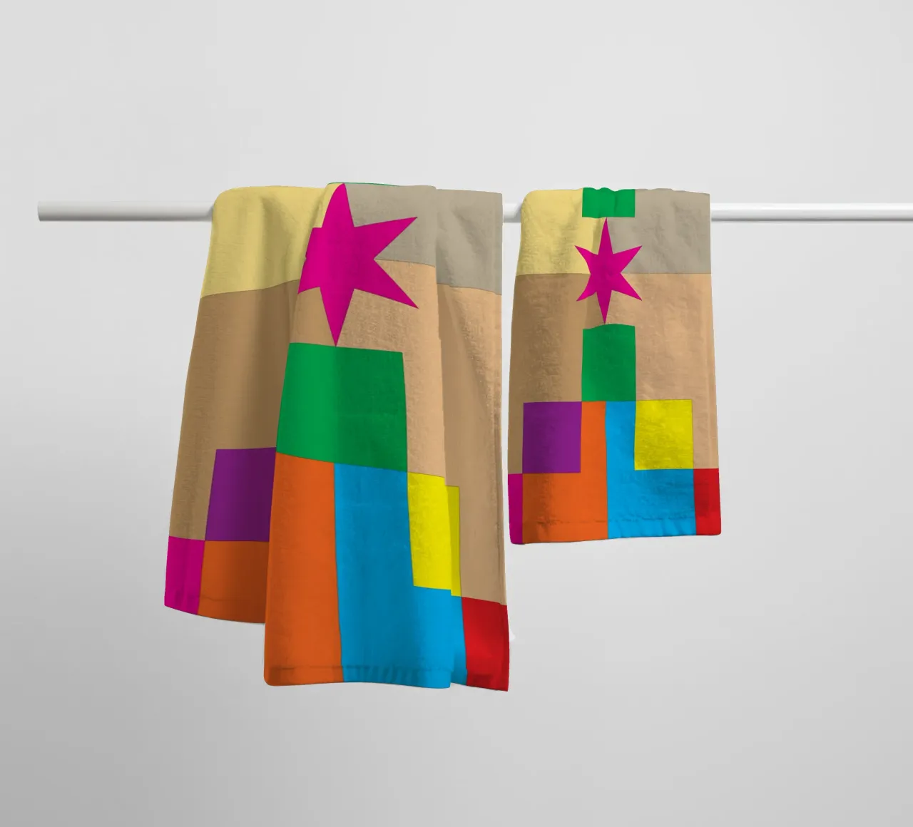 stella quadrata colore asciugamano da bagno da Plumpz