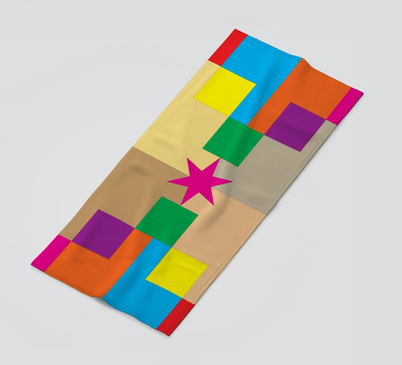 stella quadrata colore telo mare da Plumpz