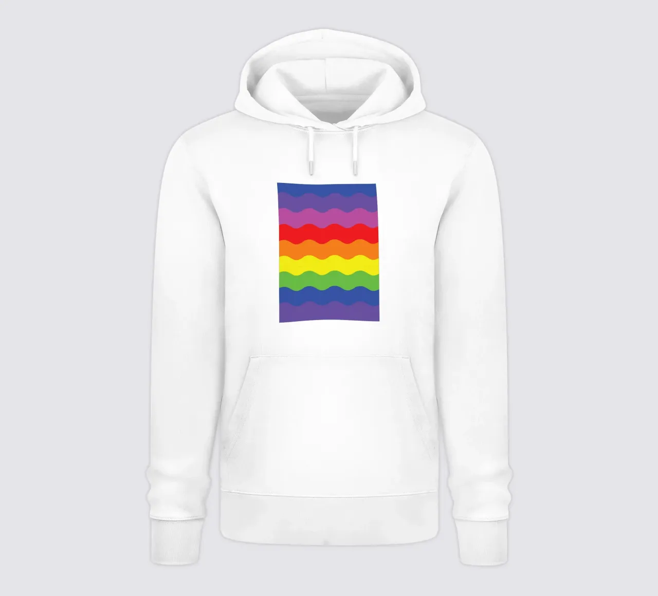 onda arco iris vector color sudadera con capucha de Plumpz