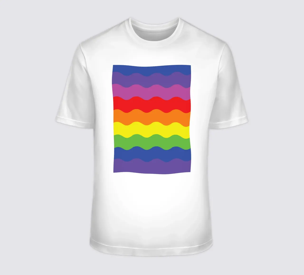 onda arcobaleno colore vettoriale t-shirt da Plumpz