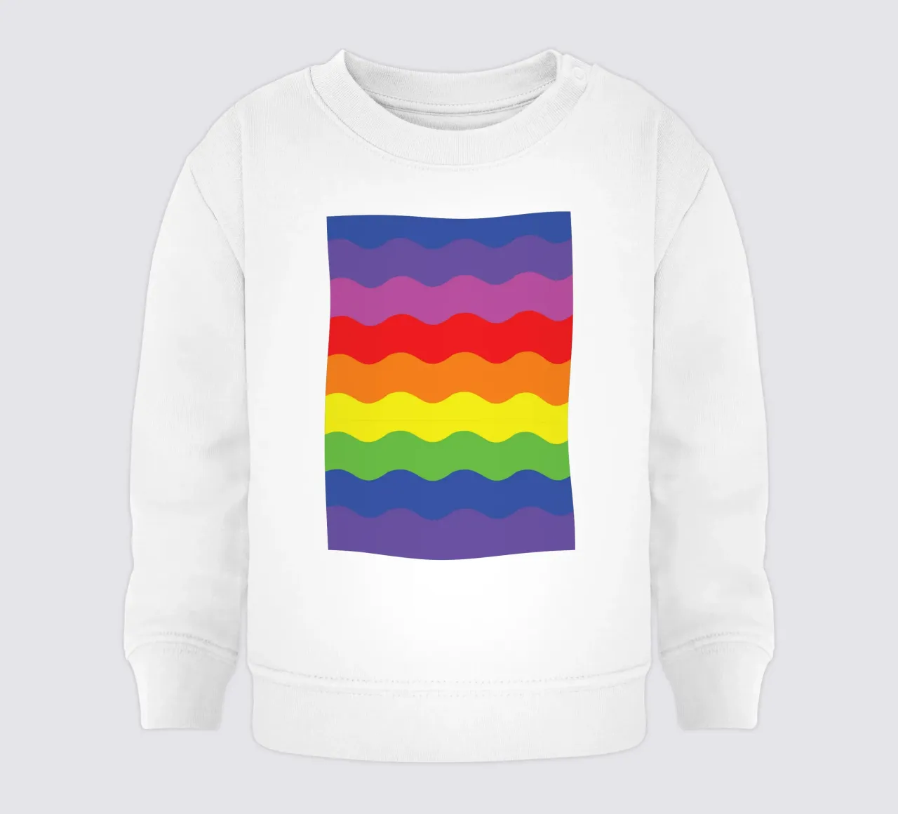 onda arco iris vector color sudadera de bebé de Plumpz