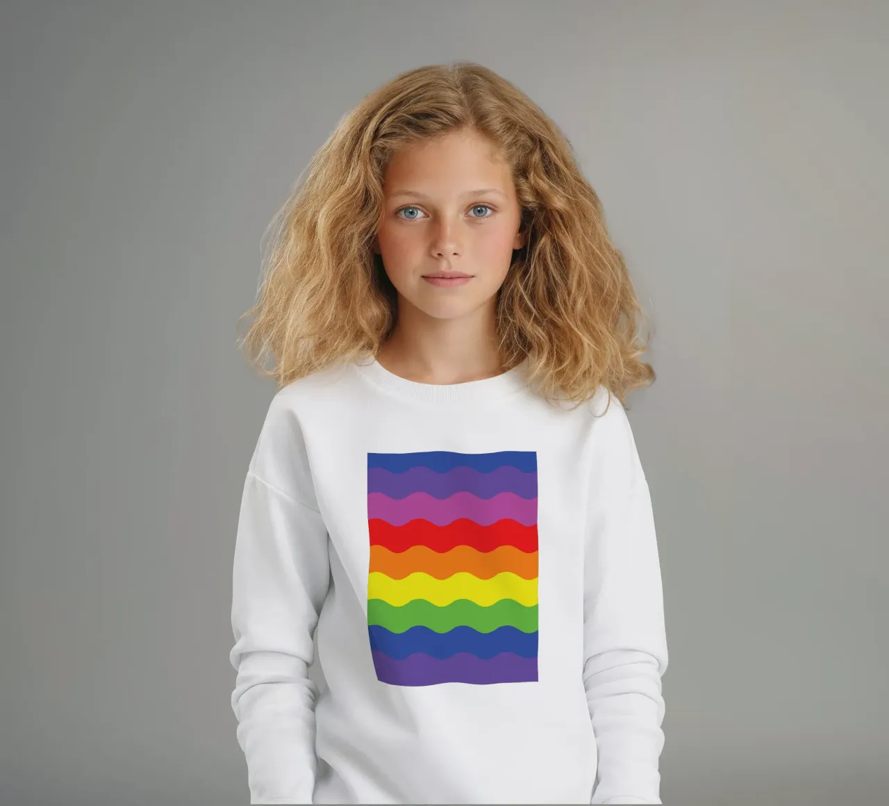 onda arco iris vector color sudadera para niño de Plumpz