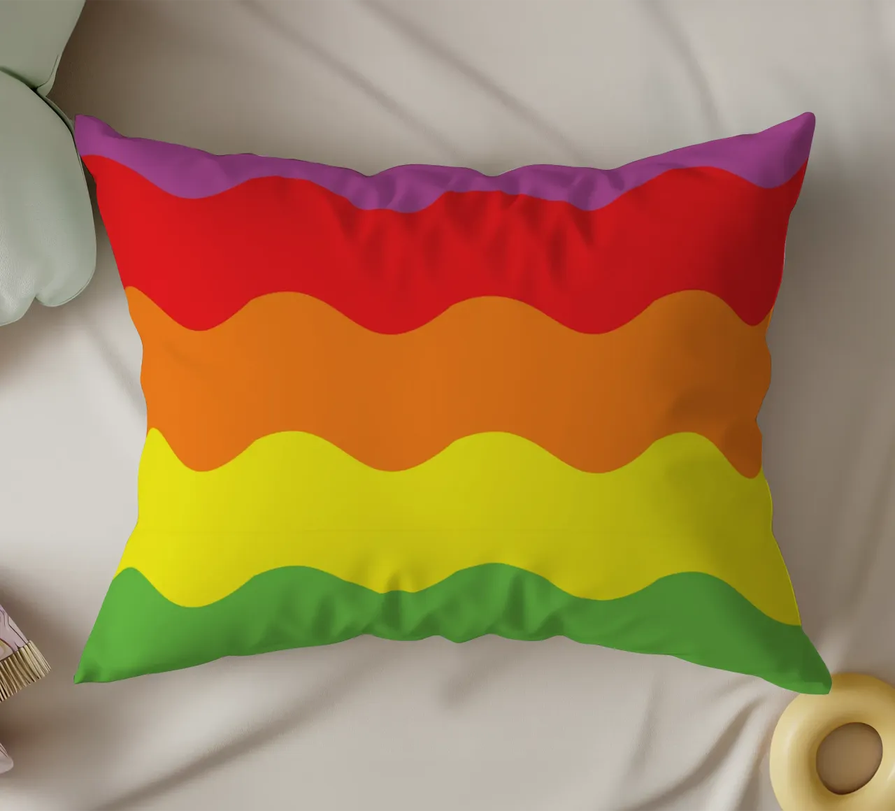 onda arcobaleno colore vettoriale cuscino da Plumpz
