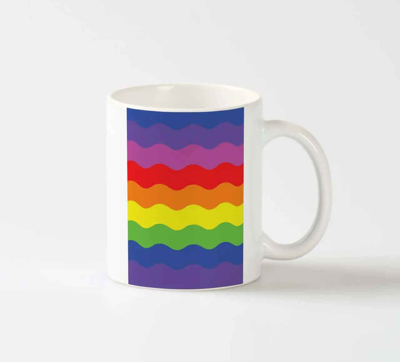 onda arcobaleno colore vettoriale tazza in ceramica da Plumpz
