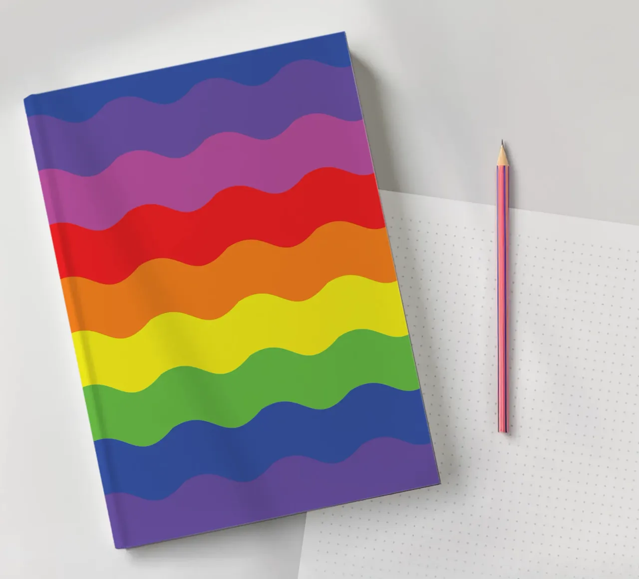 wave rainbow vector color notebook by Plumpz