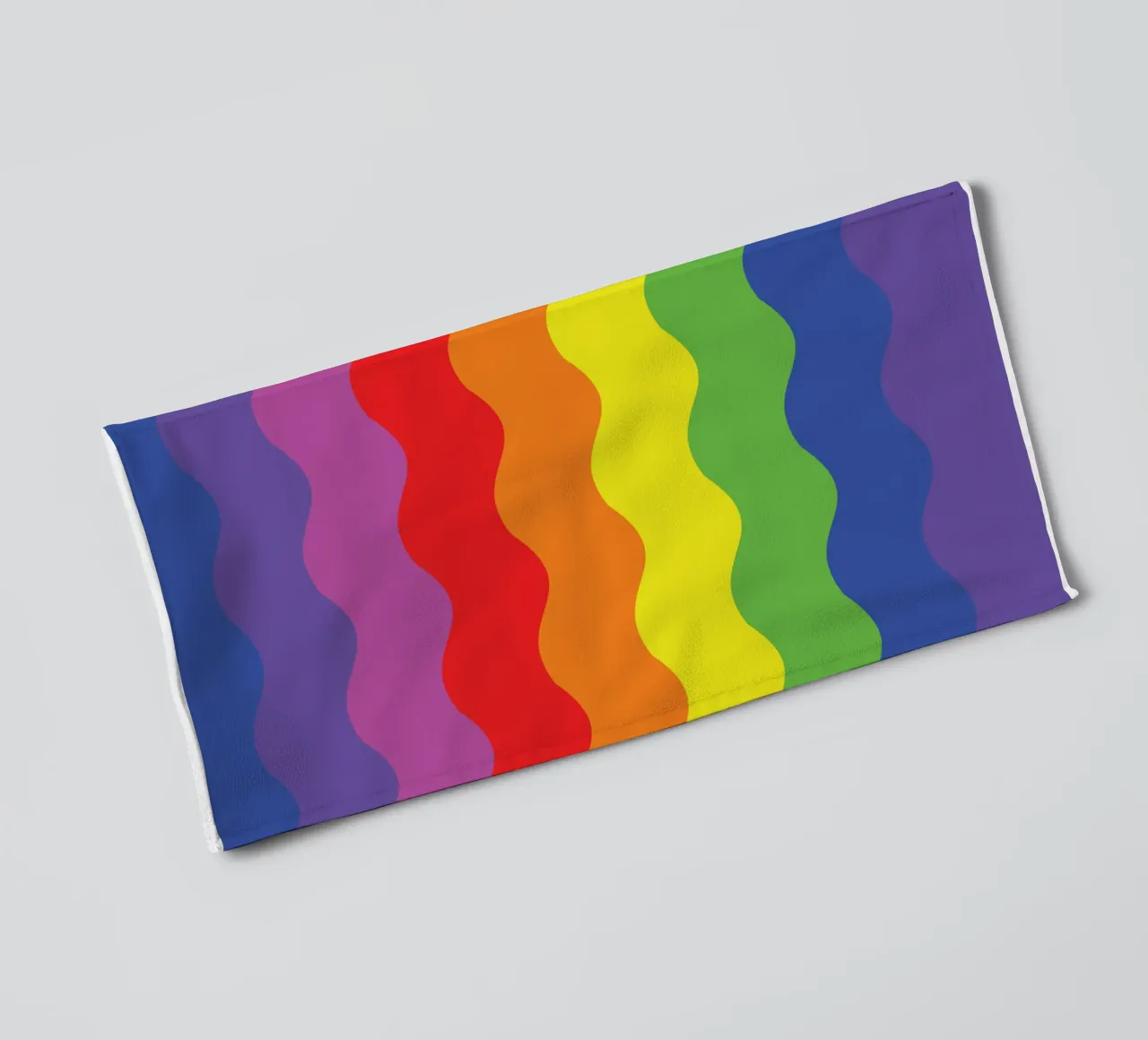 onda arcobaleno colore vettoriale asciugamano da bagno da Plumpz