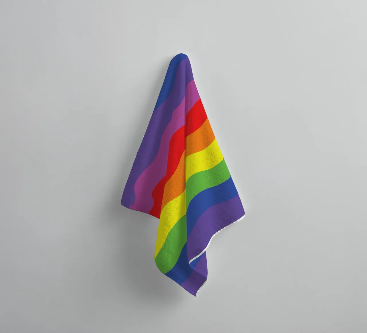 onda arcobaleno colore vettoriale asciugamano da bagno da Plumpz