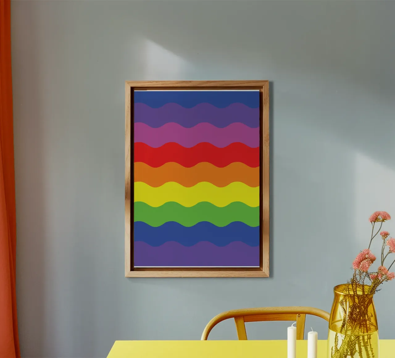 onda arcobaleno colore vettoriale alluminio dibond da Plumpz