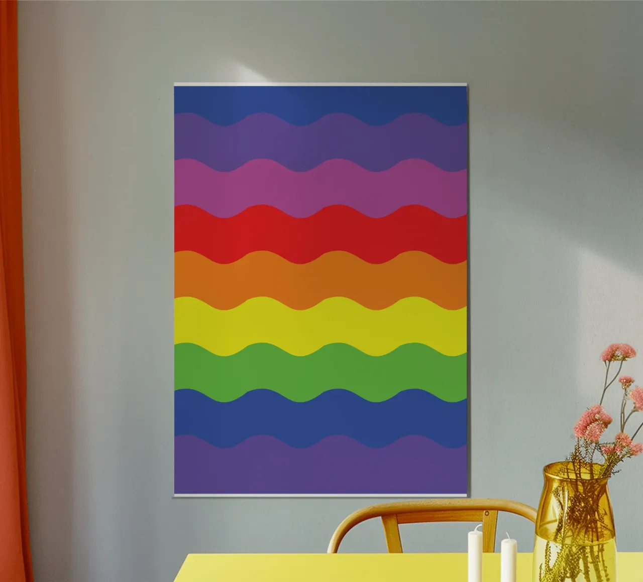 onda arcobaleno colore vettoriale alluminio dibond da Plumpz