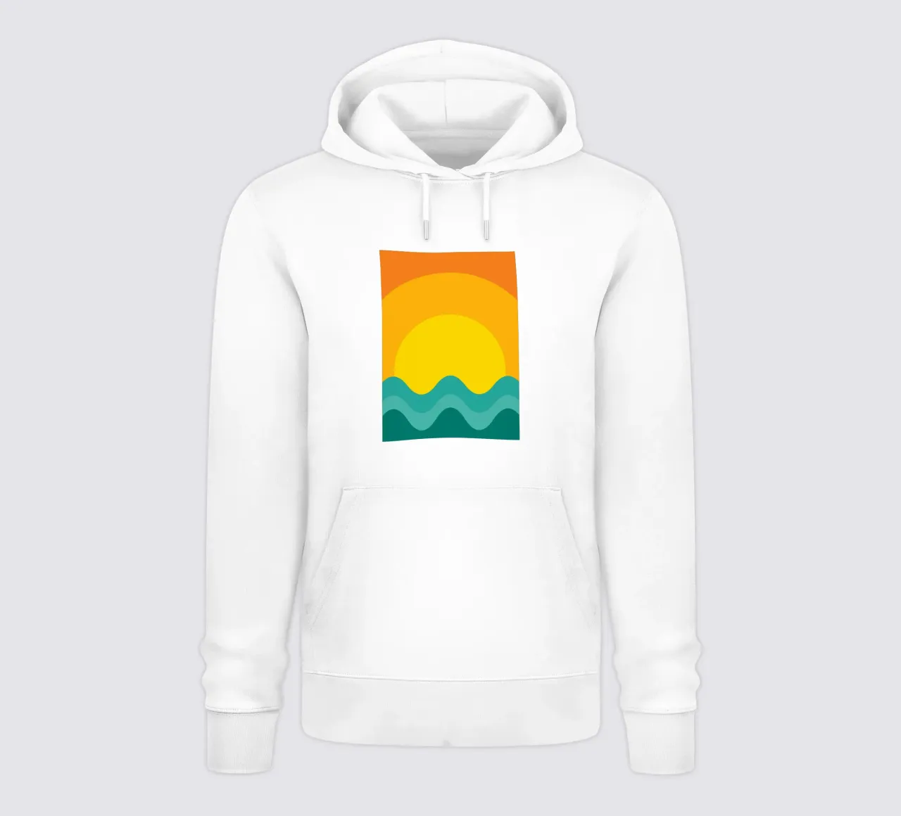 tramonto colore vettoriale felpa con cappuccio da Plumpz