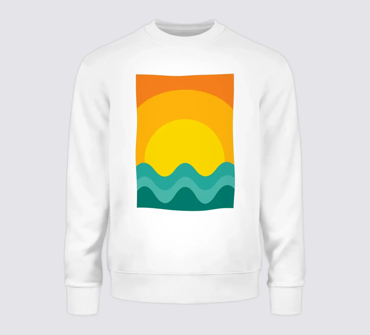 vector color puesta de sol sudadera de Plumpz
