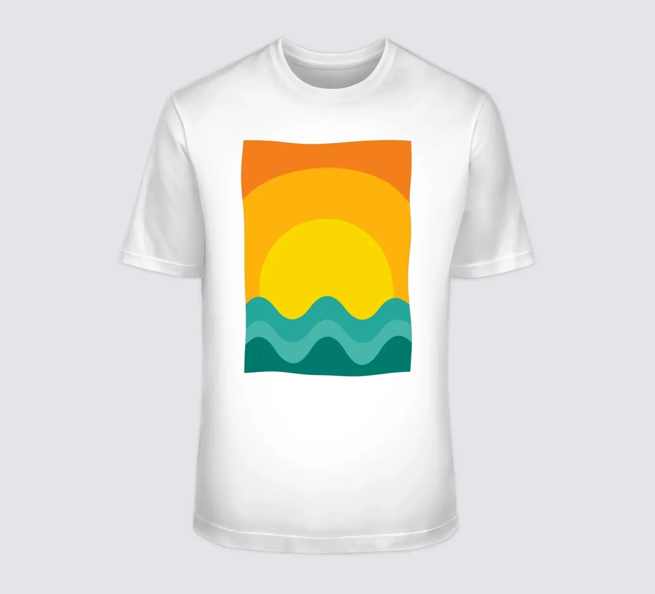 tramonto colore vettoriale t-shirt da Plumpz