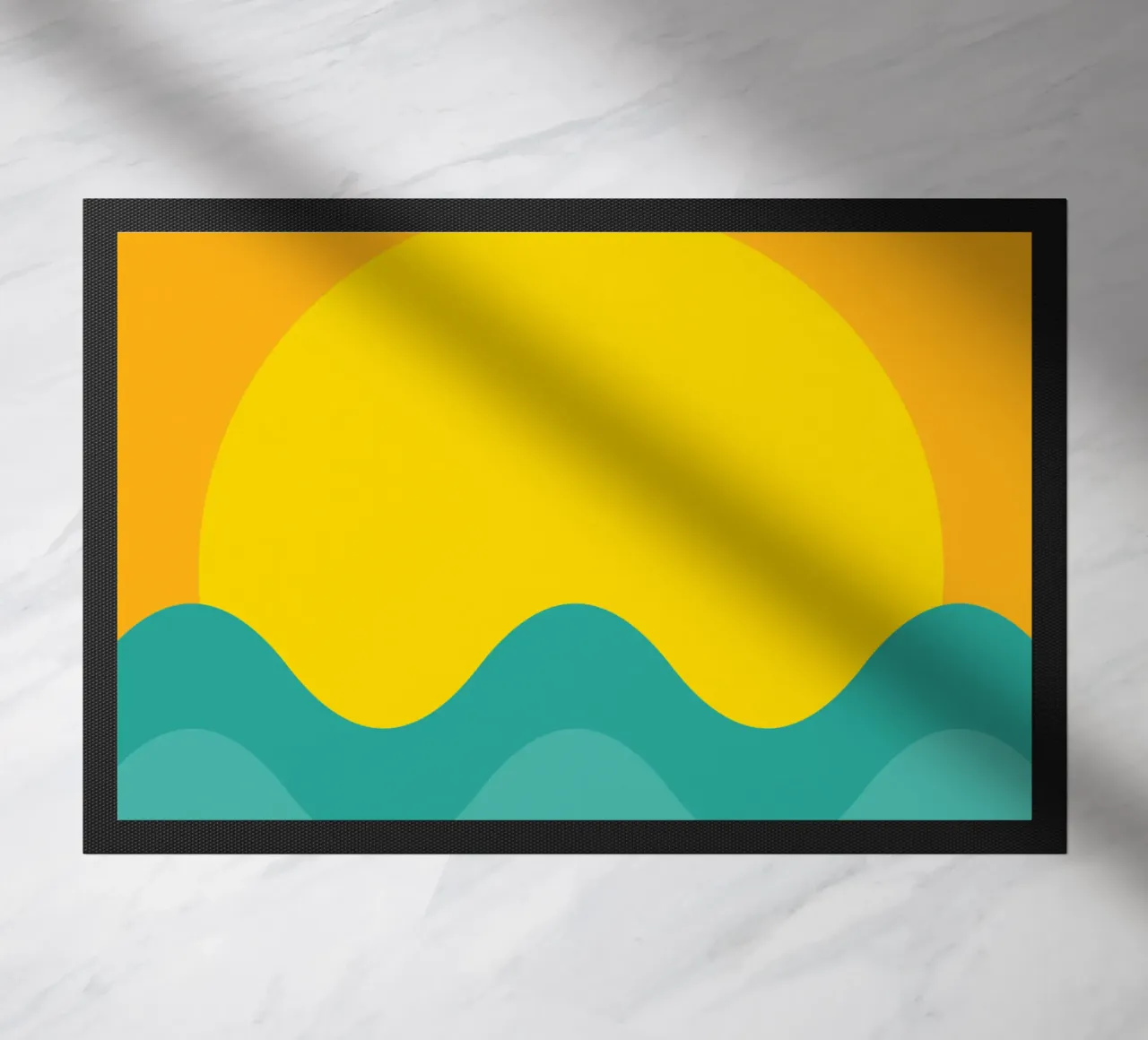 sunset color vector doormat by Plumpz