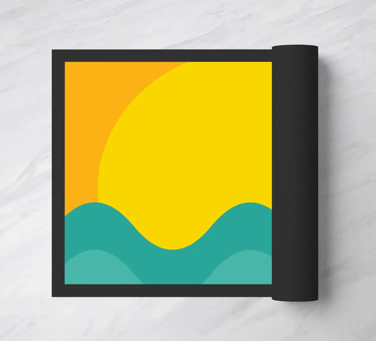 sunset color vector doormat by Plumpz