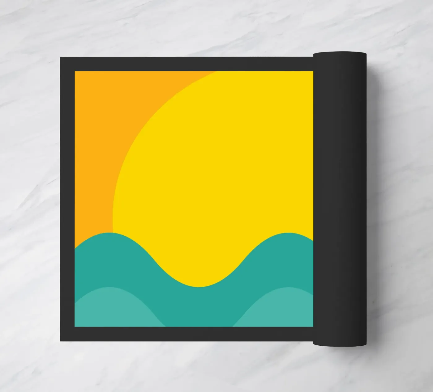 sunset color vector doormat by Plumpz
