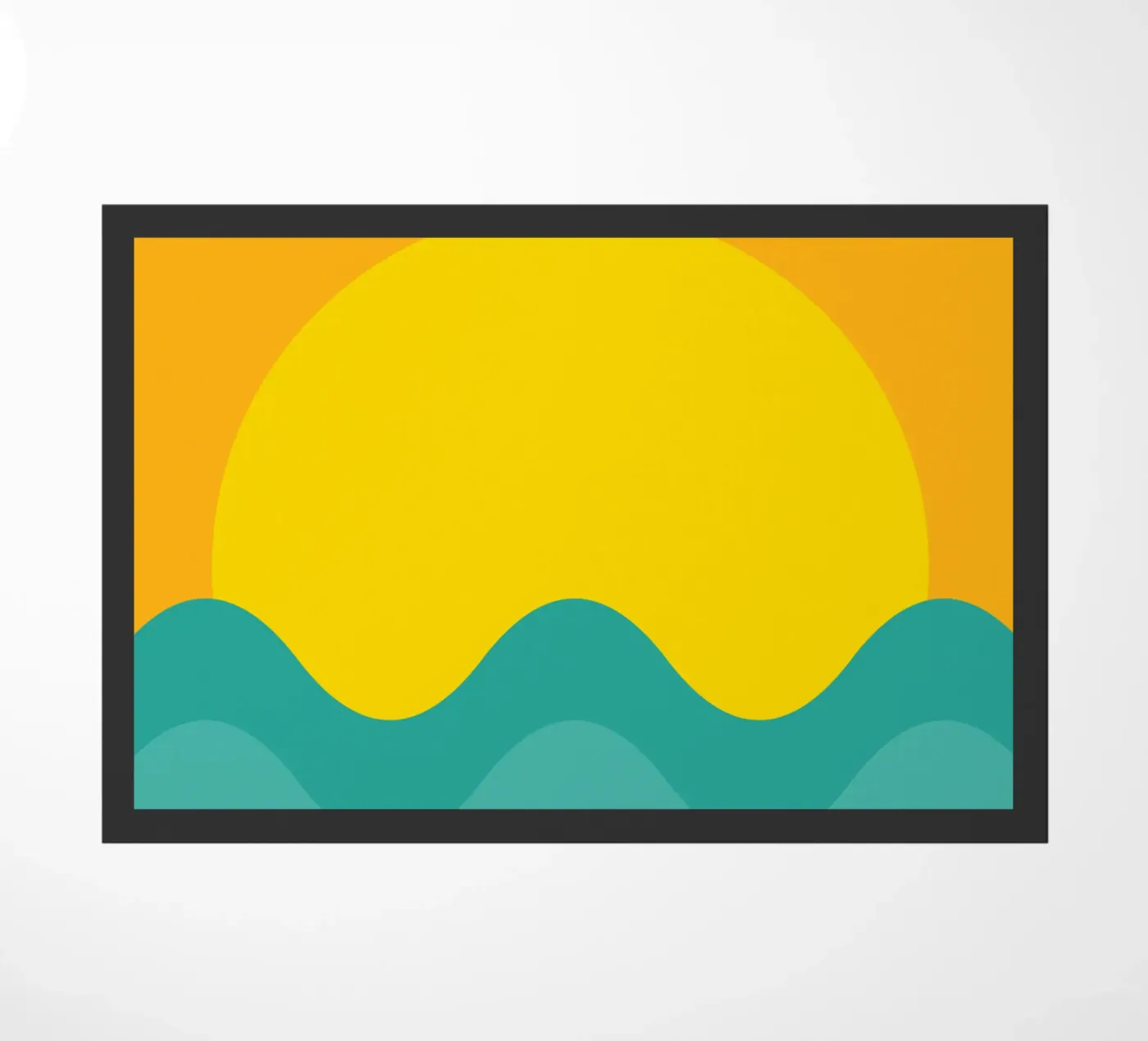 sunset color vector doormat by Plumpz