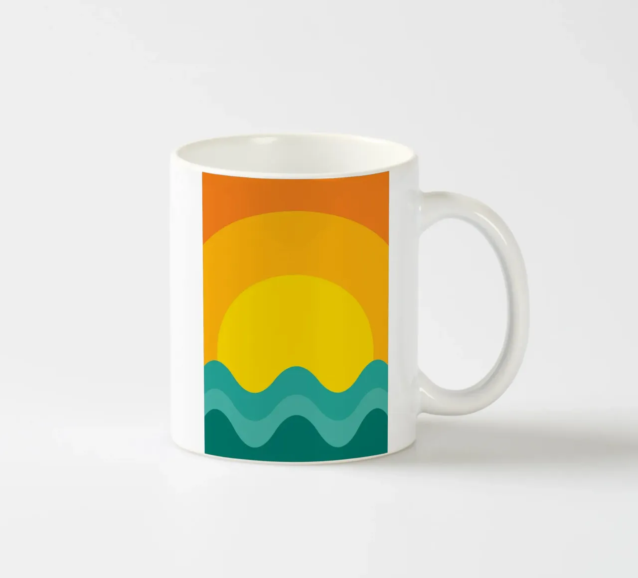 tramonto colore vettoriale tazza in ceramica da Plumpz