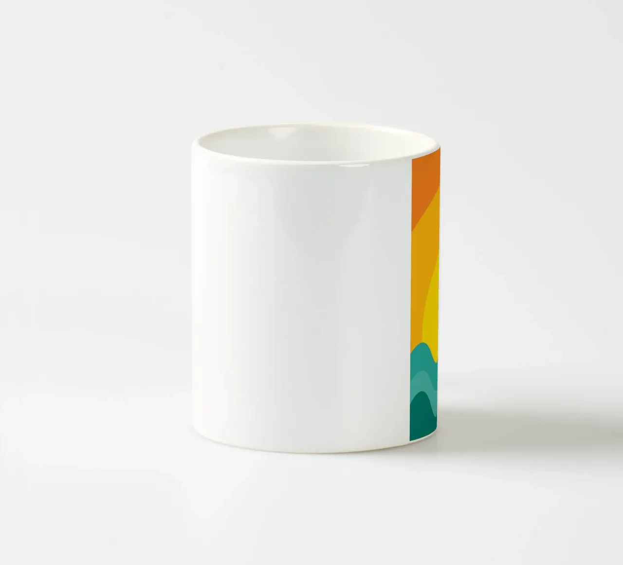 tramonto colore vettoriale tazza in ceramica da Plumpz