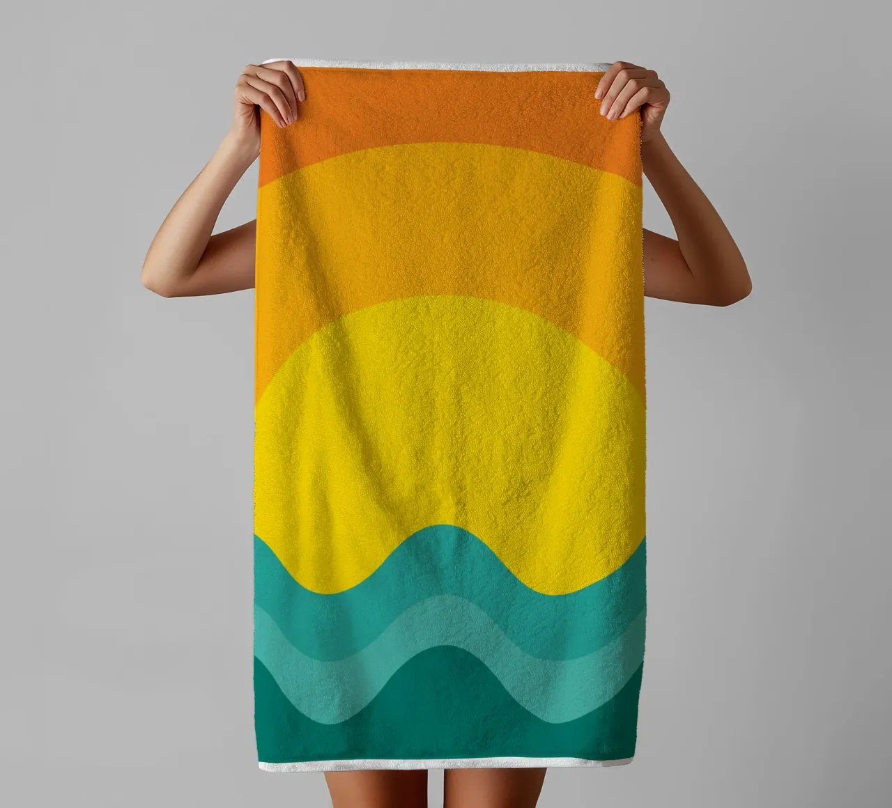 sunset color vector towel by Plumpz