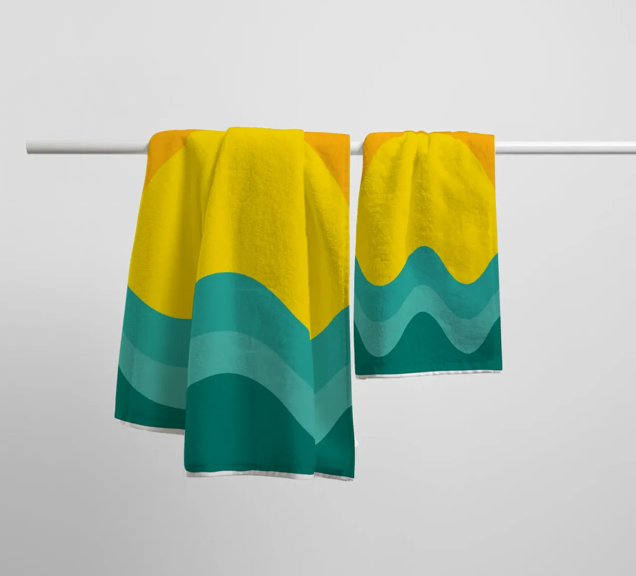 sunset color vector towel by Plumpz