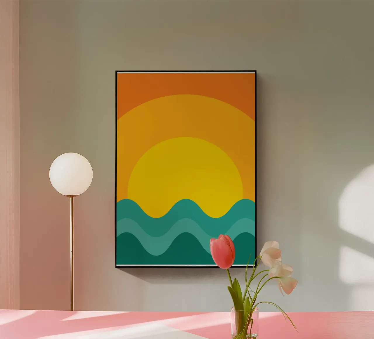 sunset color vector acrylic glass by Plumpz