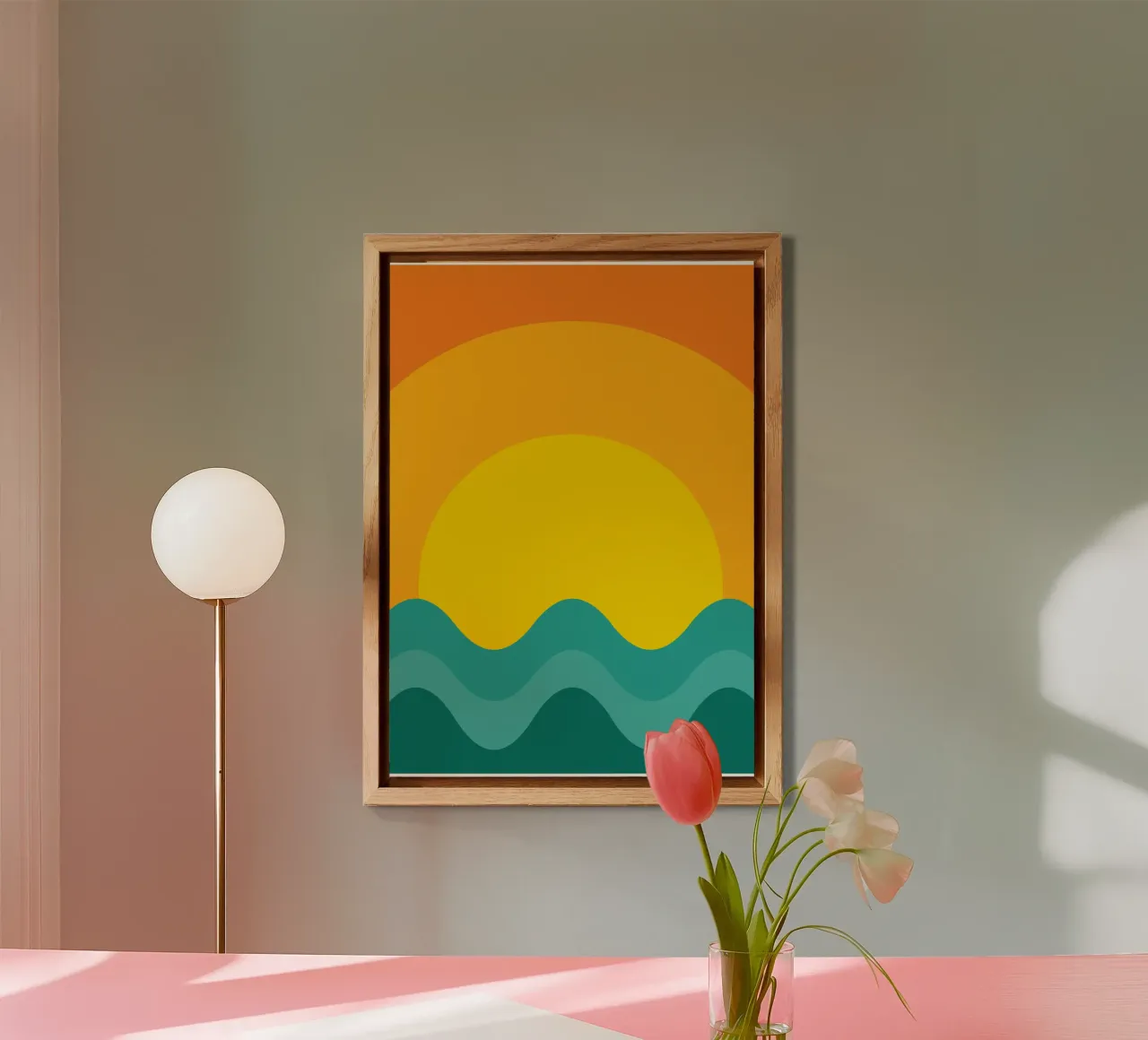 tramonto colore vettoriale alluminio dibond da Plumpz