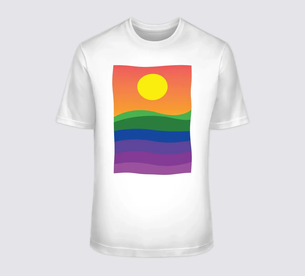 tramonto colore vettoriale t-shirt da Plumpz