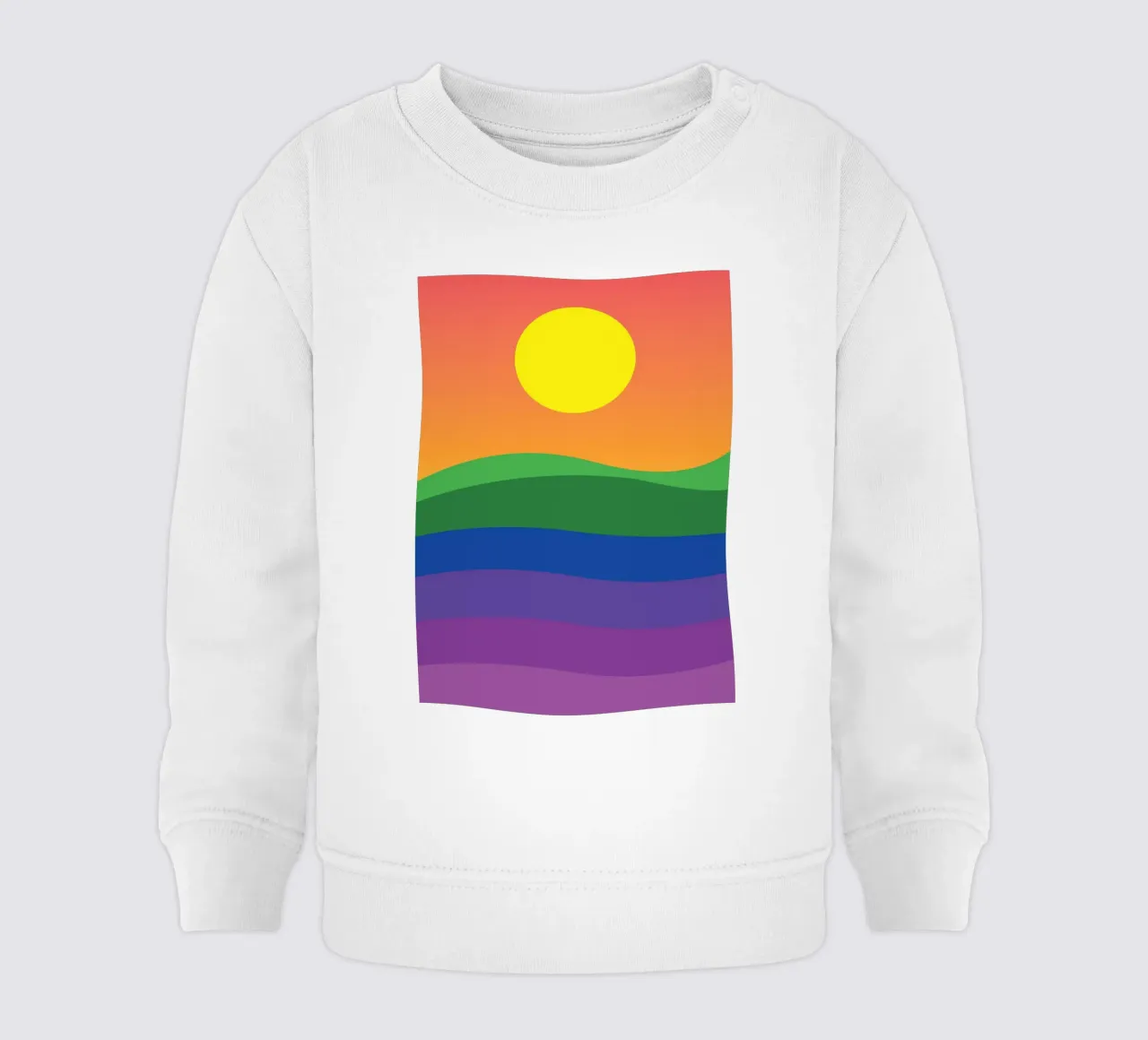 tramonto colore vettoriale felpa neonato da Plumpz
