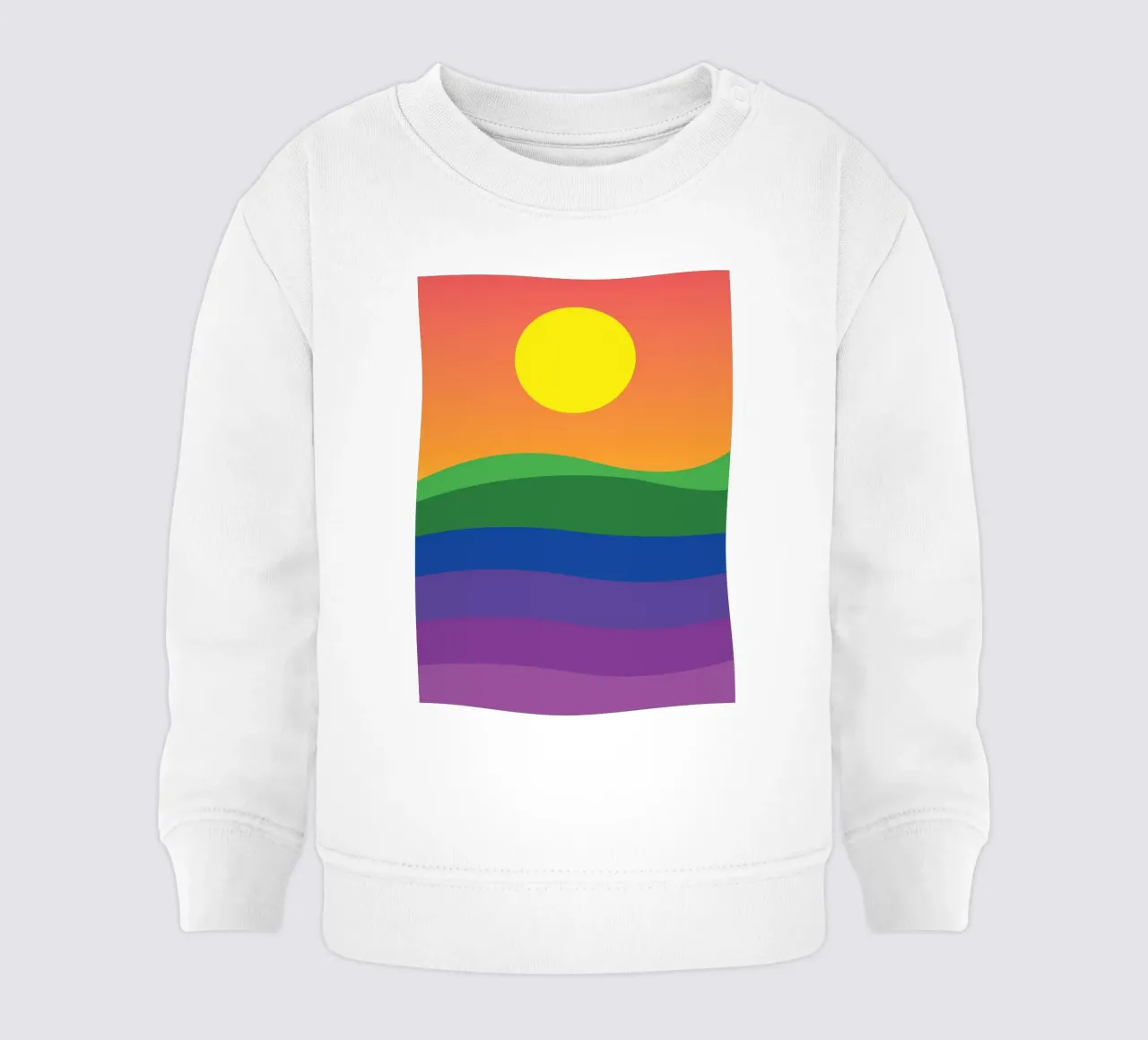 tramonto colore vettoriale felpa neonato da Plumpz
