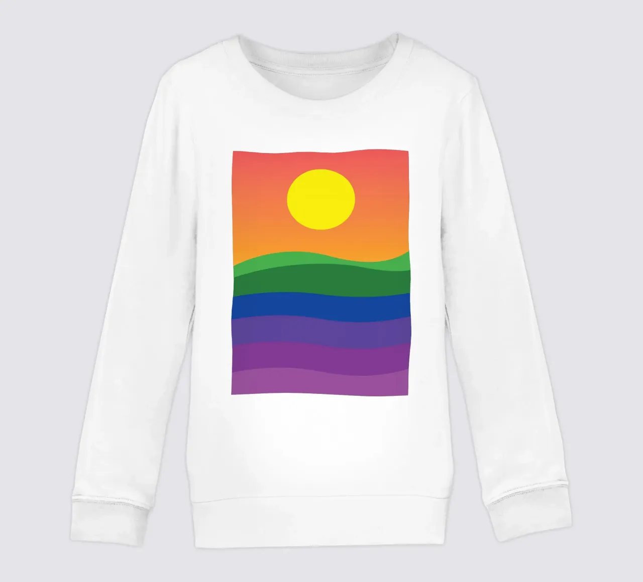 tramonto colore vettoriale felpa bambino da Plumpz