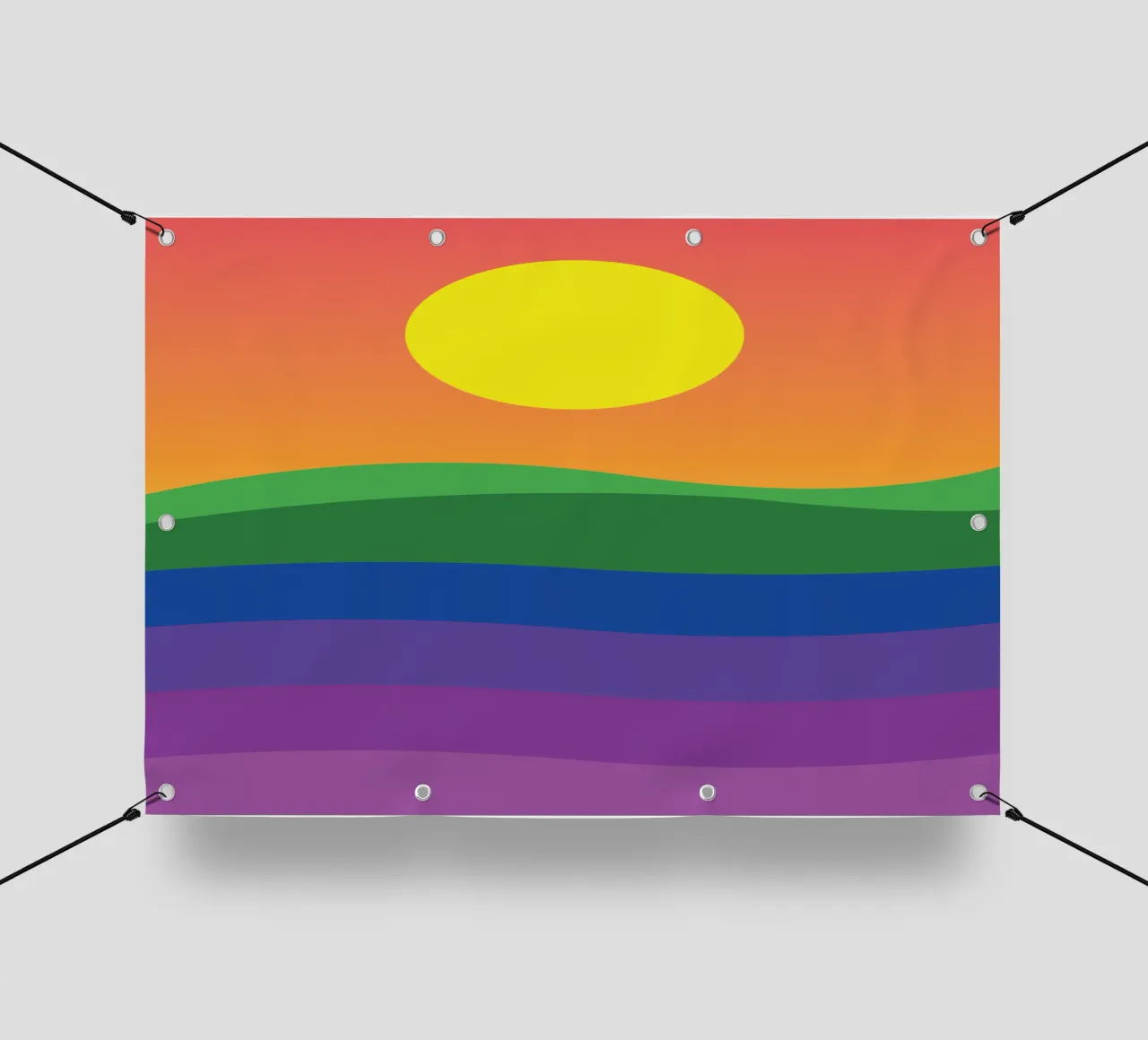 tramonto colore vettoriale telo in pvc da Plumpz