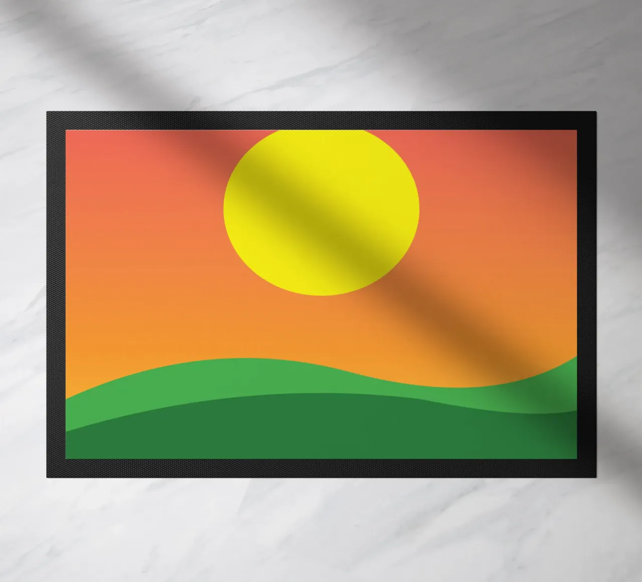 zonsondergang vector kleur deurmat van Plumpz